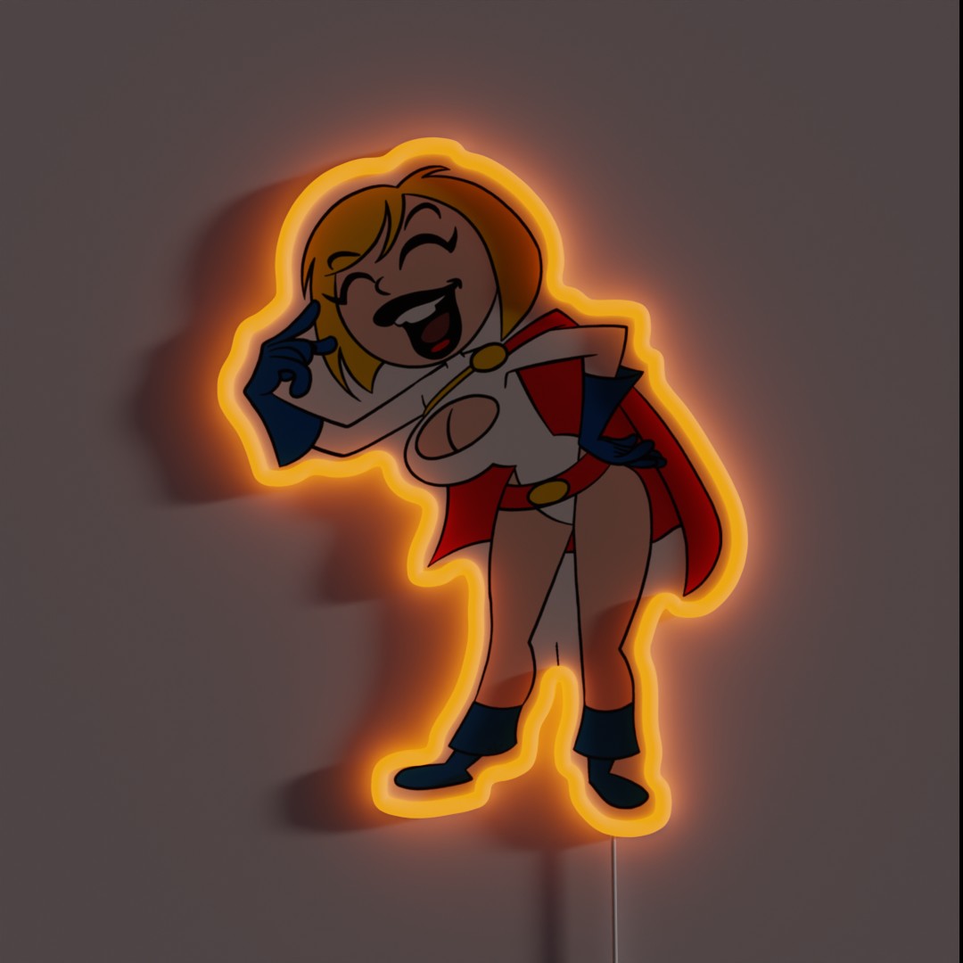 POWER GIRL RGB Neon Sign POWER GIRL RGB Neon Sign