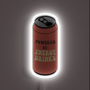 Powered By Energy Drinks RGB Neon Sign