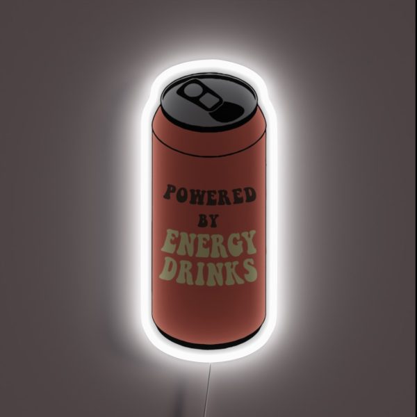 Powered By Energy Drinks RGB Neon Sign