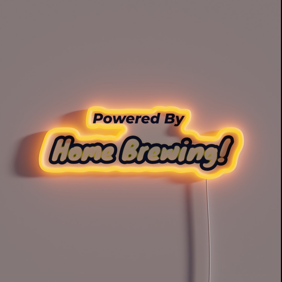 Powered By Home Brewing RGB Neon Sign Powered By Home Brewing RGB Neon Sign