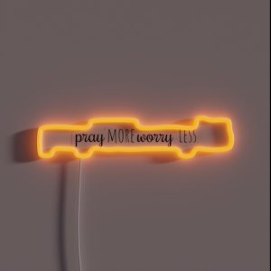Pray More Worry Less RGB Neon Sign Pray More Worry Less RGB Neon Sign