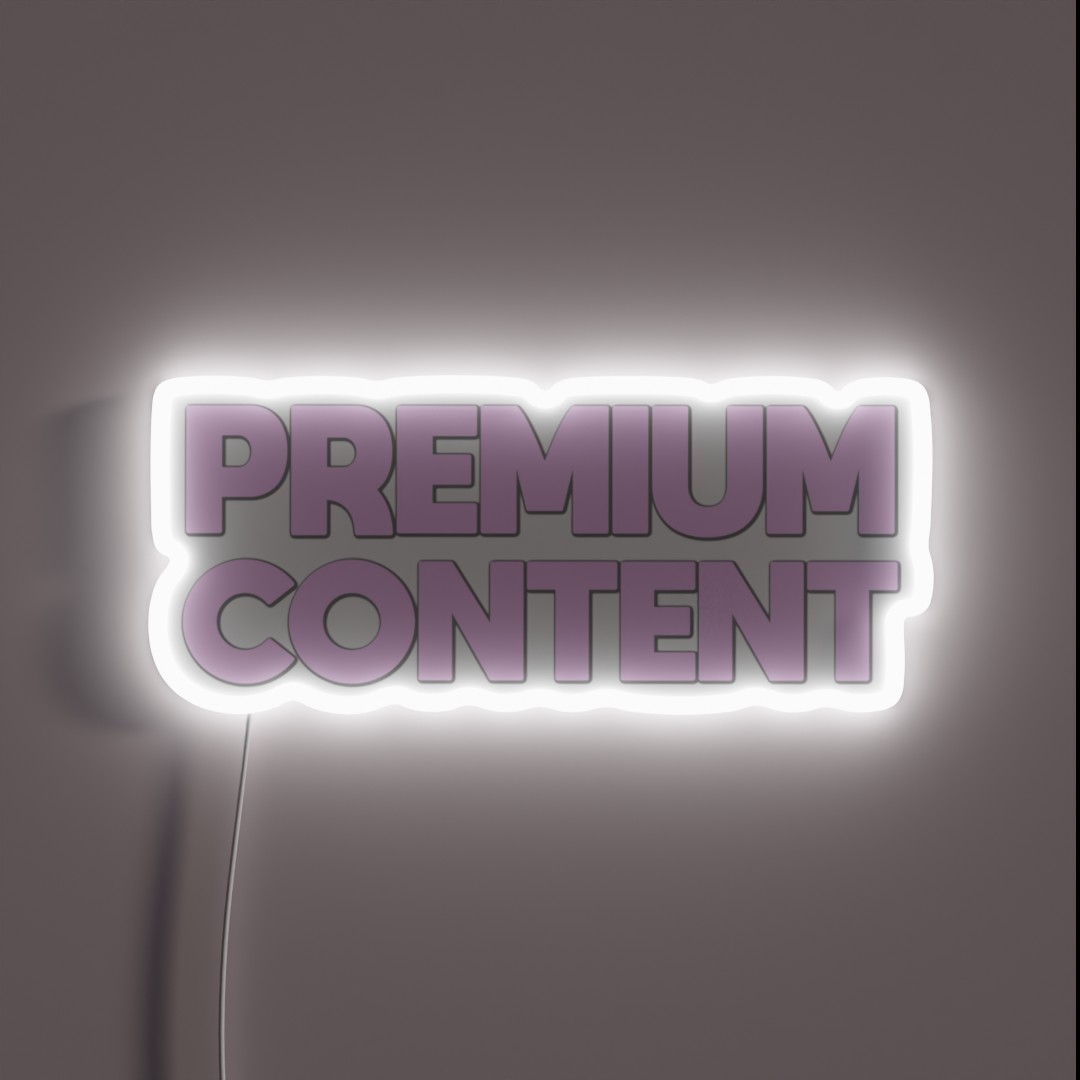 Premium Content The Morning Toast RGB Neon Sign Premium Content The Morning Toast RGB Neon Sign