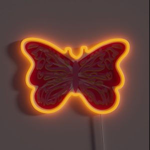 Preppy Hot Pink Butterfly RGB Neon Sign