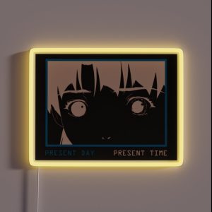 PRESENT DAY PRESENT TIME Serial Experiments Lain Design RGB Neon Sign