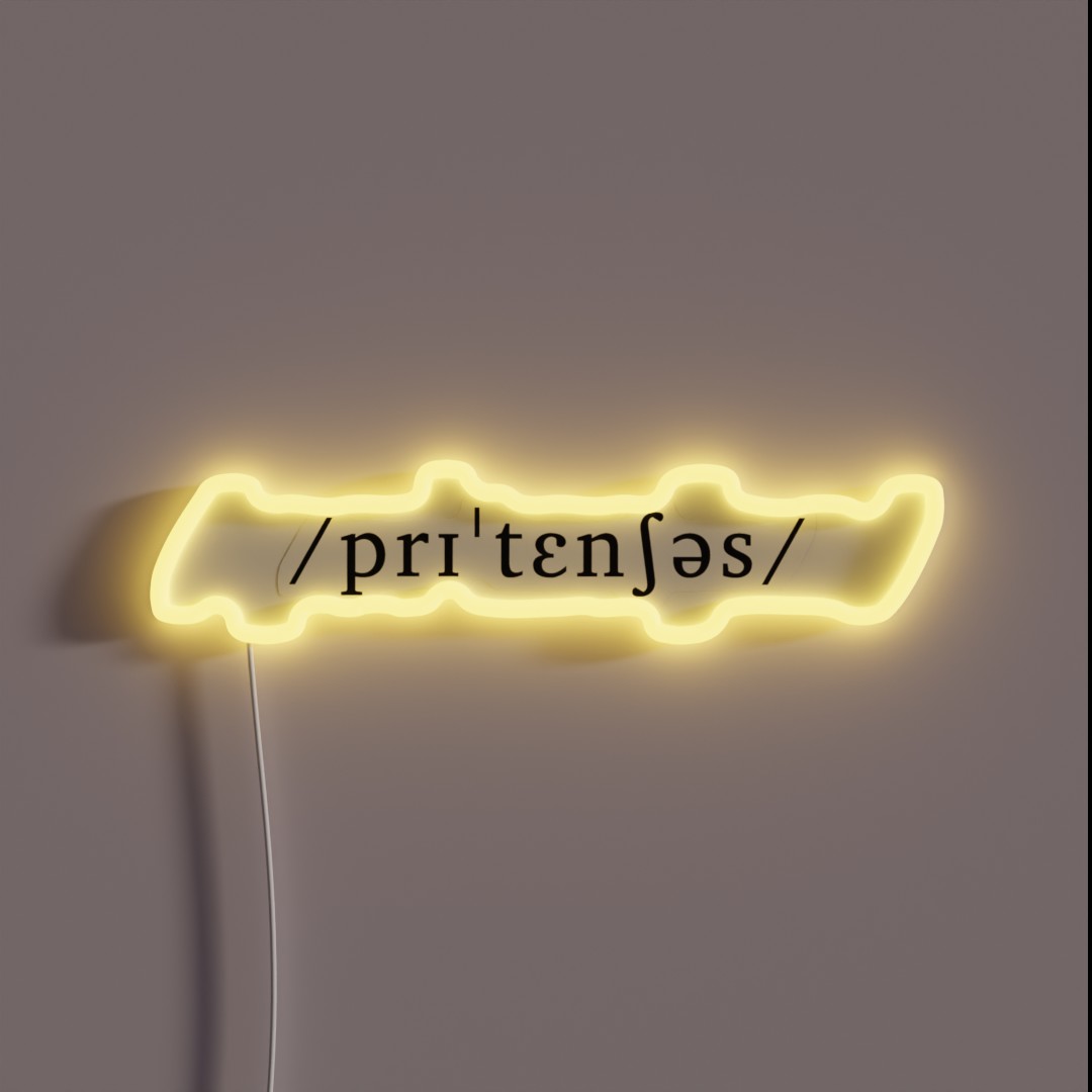 Pretentious As An Underlying Representation RGB Neon Sign Pretentious As An Underlying Representation RGB Neon Sign