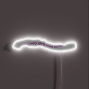 Pretty Girls Read Books RGB Neon Sign Pretty Girls Read Books RGB Neon Sign
