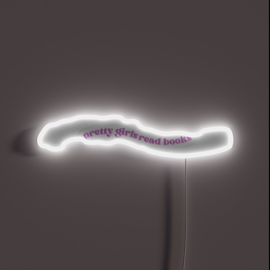 Pretty Girls Read Books RGB Neon Sign Pretty Girls Read Books RGB Neon Sign