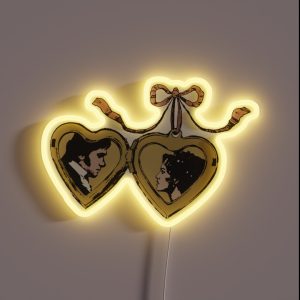 Pride And Prejudice Locket Design RGB Neon Sign