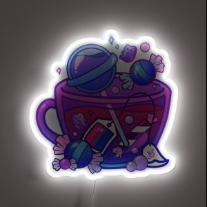 Pride Flag Teacup Candy Bisexual RGB Neon Sign