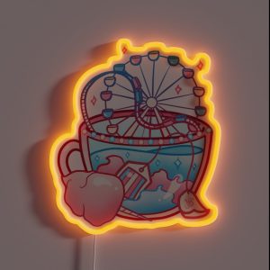 Pride Flag Teacup Cotton Candy Transgender RGB Neon Sign