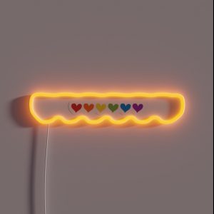 Pride Rainbow Hearts RGB Neon Sign Pride Rainbow Hearts RGB Neon Sign