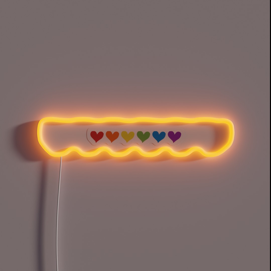 Pride Rainbow Hearts RGB Neon Sign Pride Rainbow Hearts RGB Neon Sign