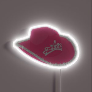 Princess Cowboy Hat RGB Neon Sign