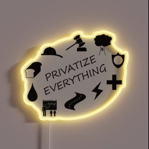 Privatize Everything RGB Neon Sign