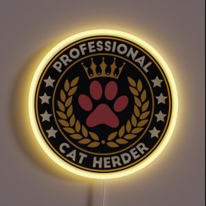 Professional Cat Herder RGB Neon Sign