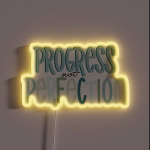 Progress Not Perfection Blues RGB Neon Sign Progress Not Perfection Blues RGB Neon Sign