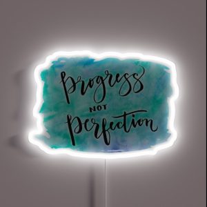 Progress Not Perfection RGB Neon Sign