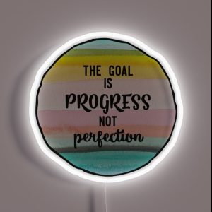 Progress Over Perfection RGB Neon Sign
