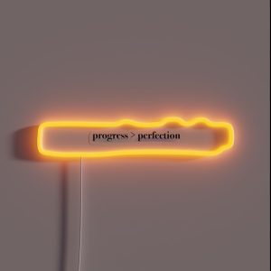 Progress Over Perfection RGB Neon Sign