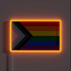Progress Pride Flag RGB Neon Sign