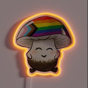 Progress Pride Mushroom RGB Neon Sign