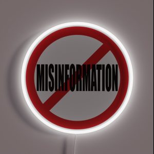 Prohibited Misinformation Sign RGB Neon Sign