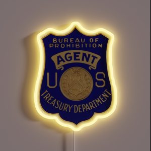 Prohibition Agent RGB Neon Sign