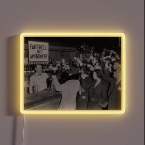 Prohibition Ends 1933 Farewell 18th Amendment RGB Neon Sign