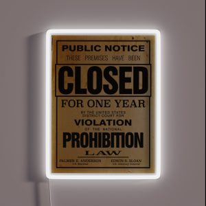Prohibition Poster Or Print Reproduction RGB Neon Sign