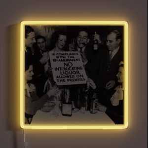 Prohibition Rebels History Photo RGB Neon Sign