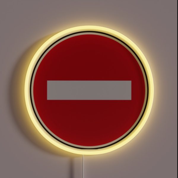 Prohibition Sign RGB Neon Sign