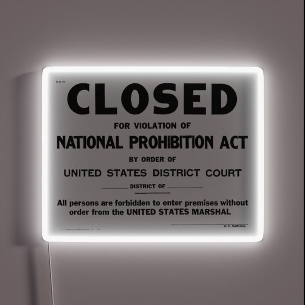 Prohibition Sign RGB Neon Sign