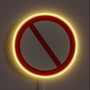 Prohibition Symbol RGB Neon Sign