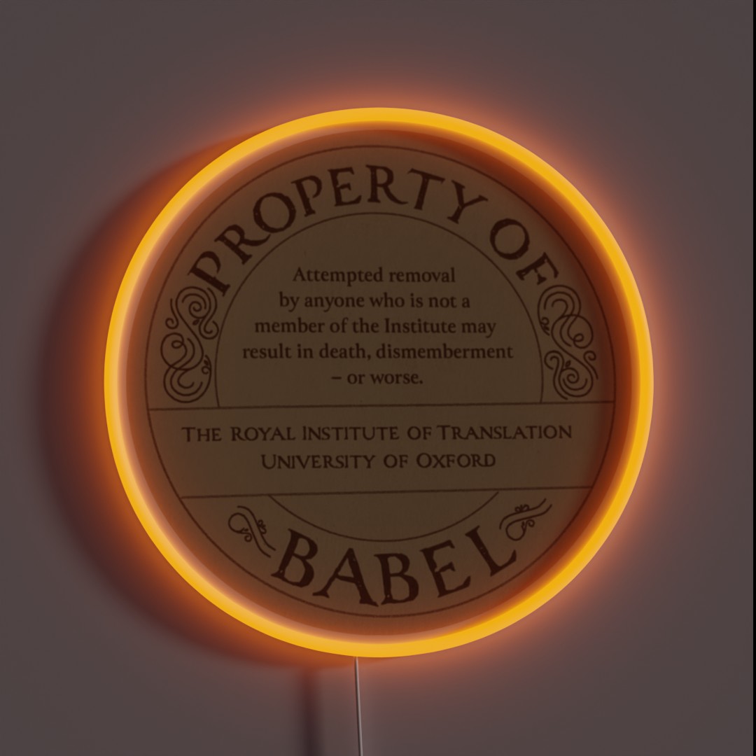 Property Of Babel RGB Neon Sign Property Of Babel RGB Neon Sign