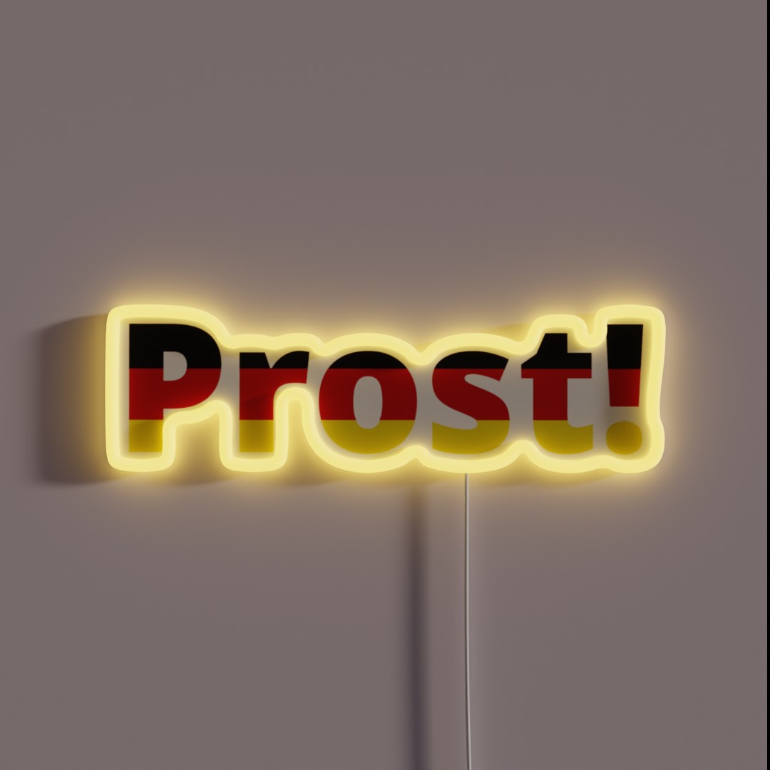 Prost German Flag Colors RGB Neon Sign Prost German Flag Colors RGB Neon Sign