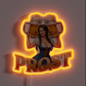 Prost Oktoberfest Beer Drinker Oktoberfest RGB Neon Sign