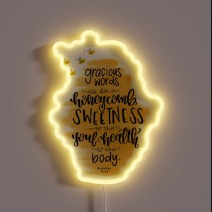Proverbs 16 24 RGB Neon Sign