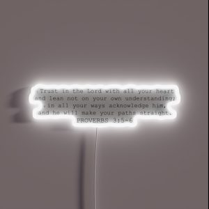 Proverbs 3 5 6 RGB Neon Sign Proverbs 3 5 6 RGB Neon Sign