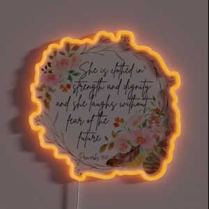 Proverbs 31 25 RGB Neon Sign Proverbs 31 25 RGB Neon Sign
