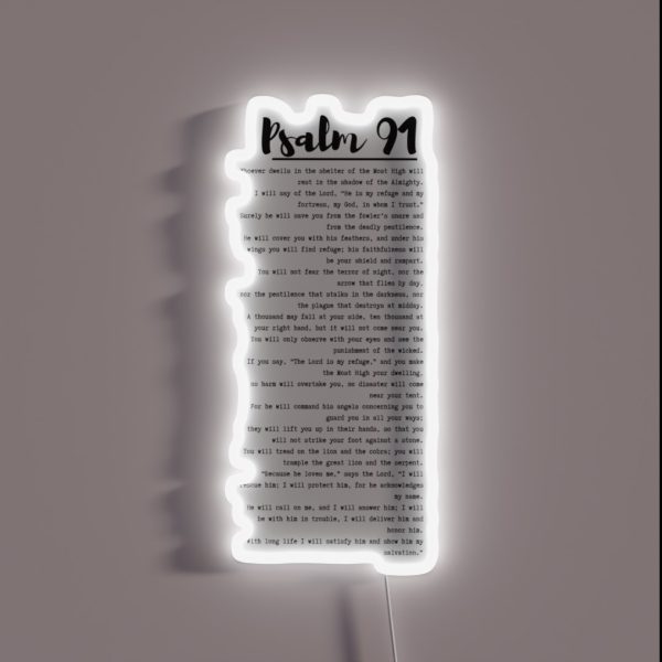 Psalm 91 RGB Neon Sign