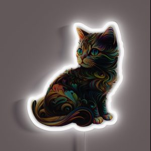 Psychedelic Cat RGB Neon Sign