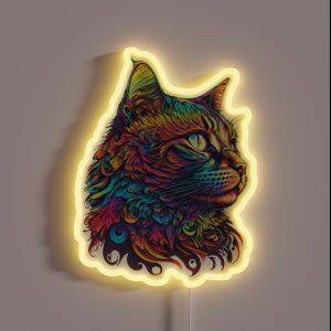 Psychedelic Cat RGB Neon Sign Psychedelic Cat RGB Neon Sign