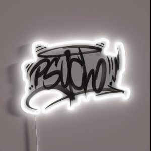 Psycho Graffiti Tag RGB Neon Sign Psycho Graffiti Tag RGB Neon Sign