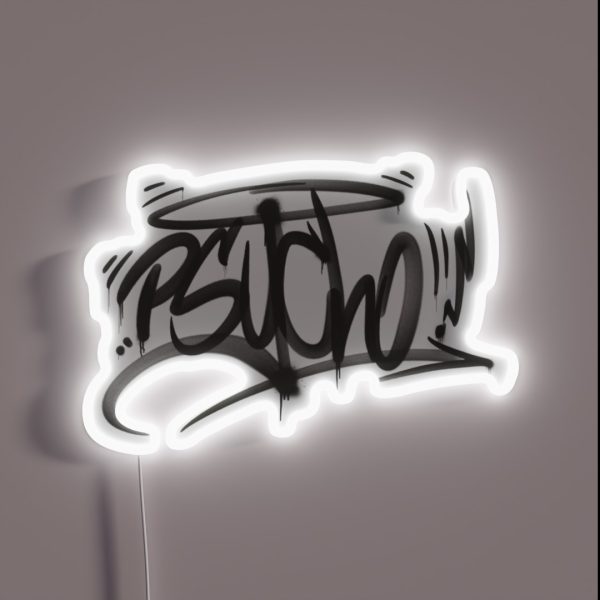 Psycho Graffiti Tag RGB Neon Sign