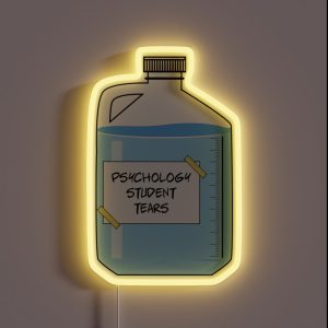Psychology Student Tears Funny Psychology Student RGB Neon Sign Psychology Student Tears Funny Psychology Student RGB Neon Sign