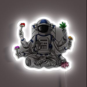 Psychonaut Psychedelic Astronaut RGB Neon Sign