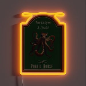 Pub Signs The Octopus And Ocelot RGB Neon Sign Pub Signs The Octopus And Ocelot RGB Neon Sign