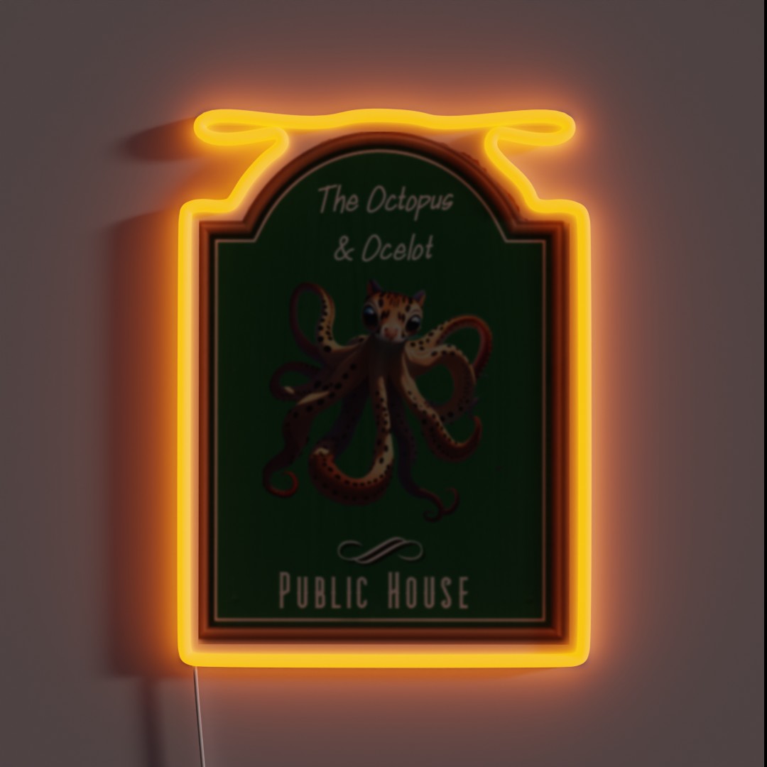 Pub Signs The Octopus And Ocelot RGB Neon Sign Pub Signs The Octopus And Ocelot RGB Neon Sign