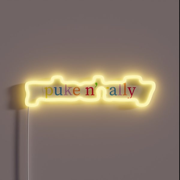 Puke N Rally RGB Neon Sign