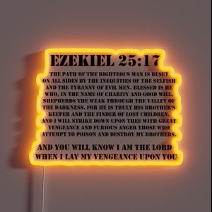 Pulp Fiction Ezekiel 25 17 RGB Neon Sign